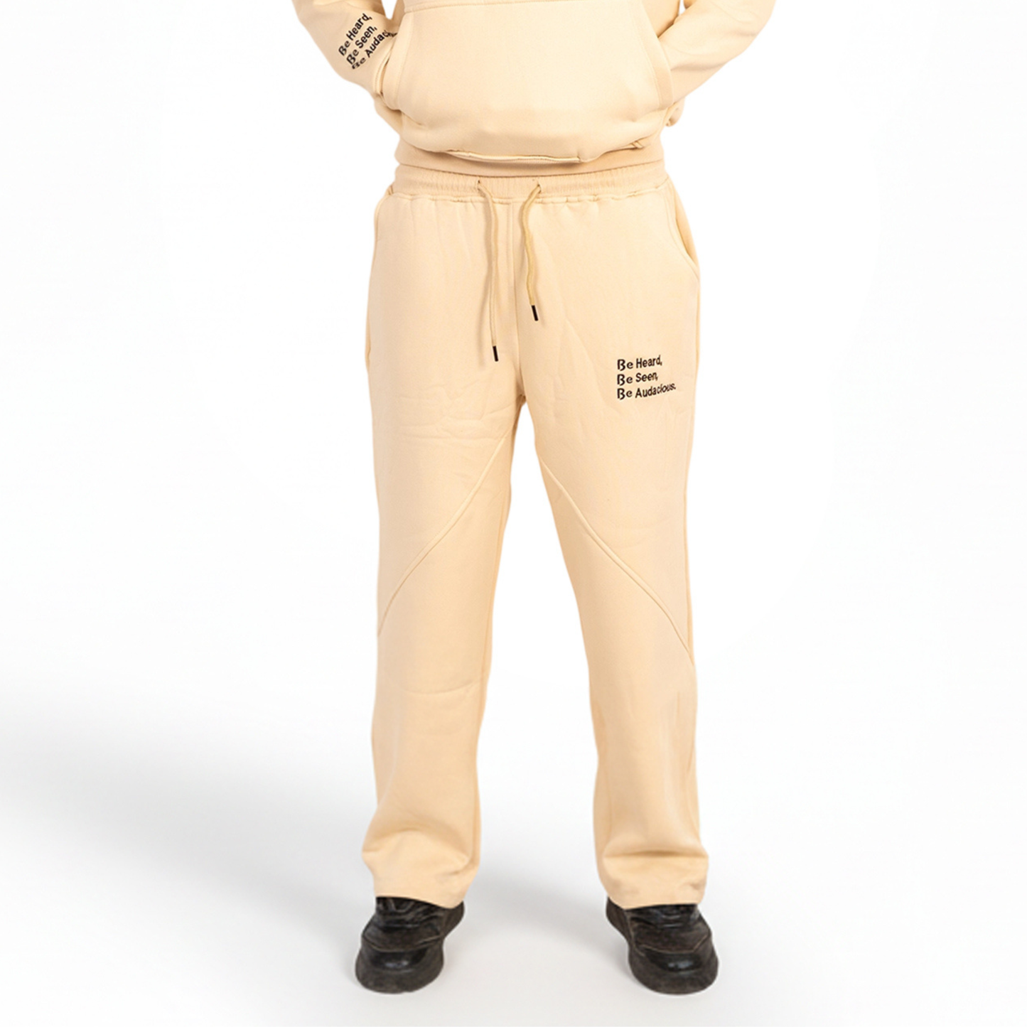 Embroidered Wide-Leg Jogger