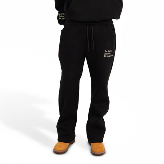 Embroidered Wide-Leg Jogger