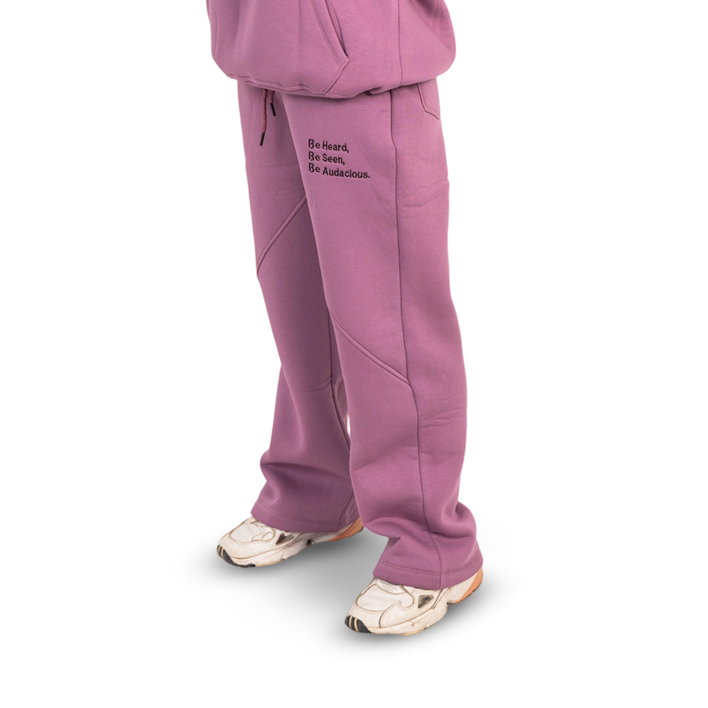 Embroidered Wide-Leg Jogger