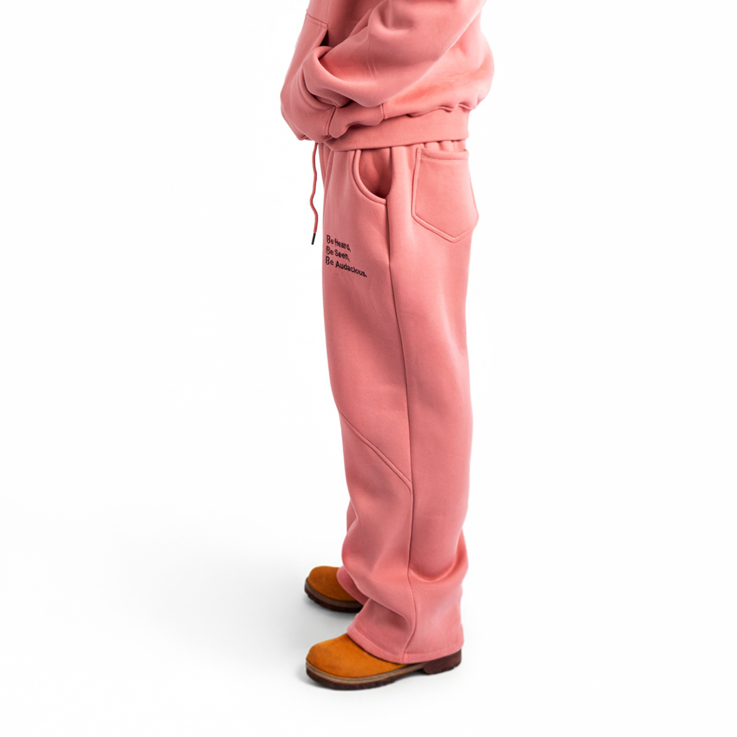 Embroidered Wide-Leg Jogger